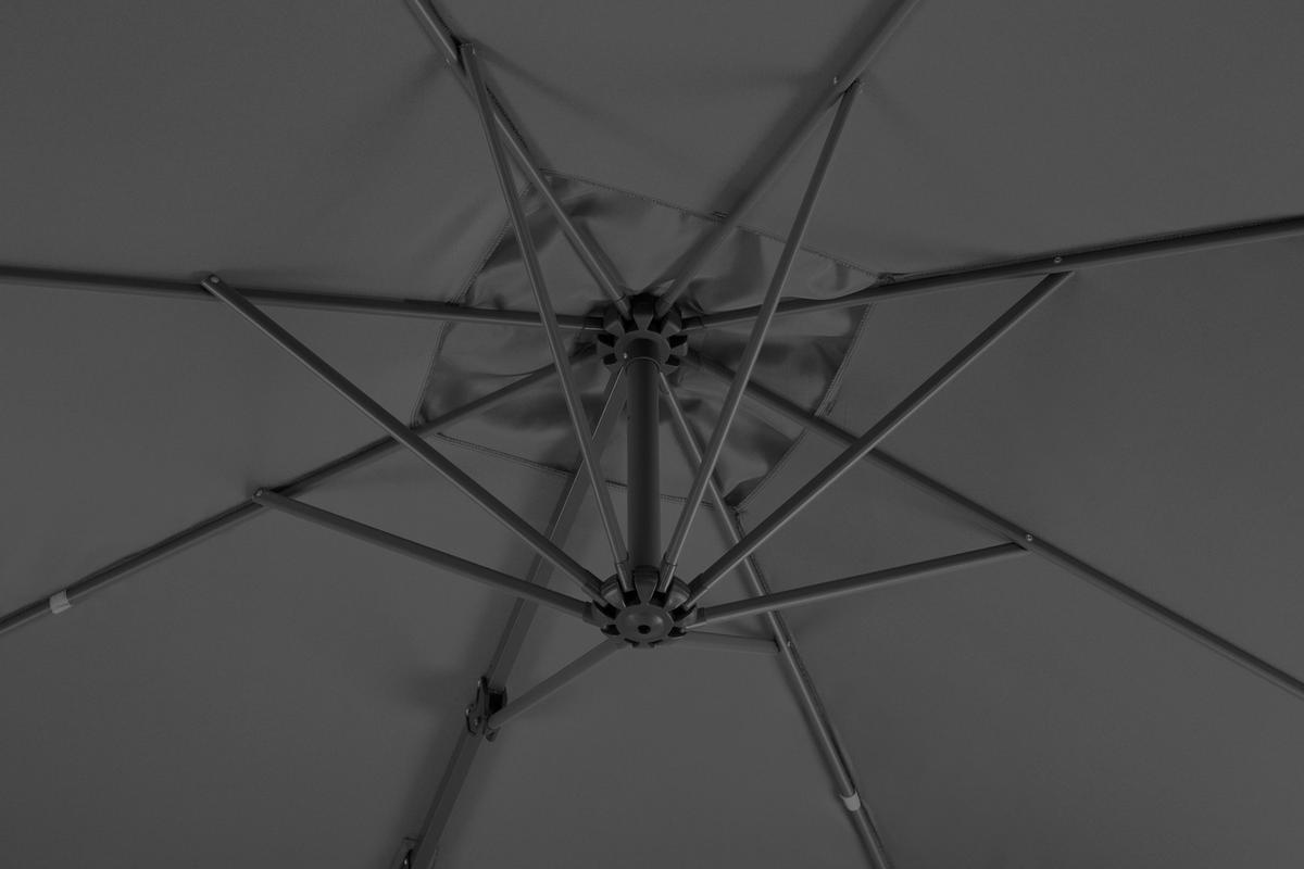 Ampelschirm Rhodos Junior ca.230x239x300cm Anthrazit - Anthrazit, Basics, Textil/Metall (230/239/300cm) - Schneider