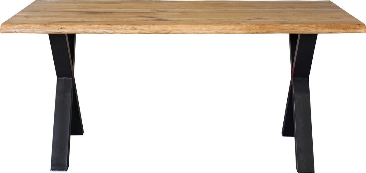 Schreibtisch Oak Eichefarben - Eichefarben/Schwarz, Natur, Holz/Metall (140/60/75cm) - Mömax