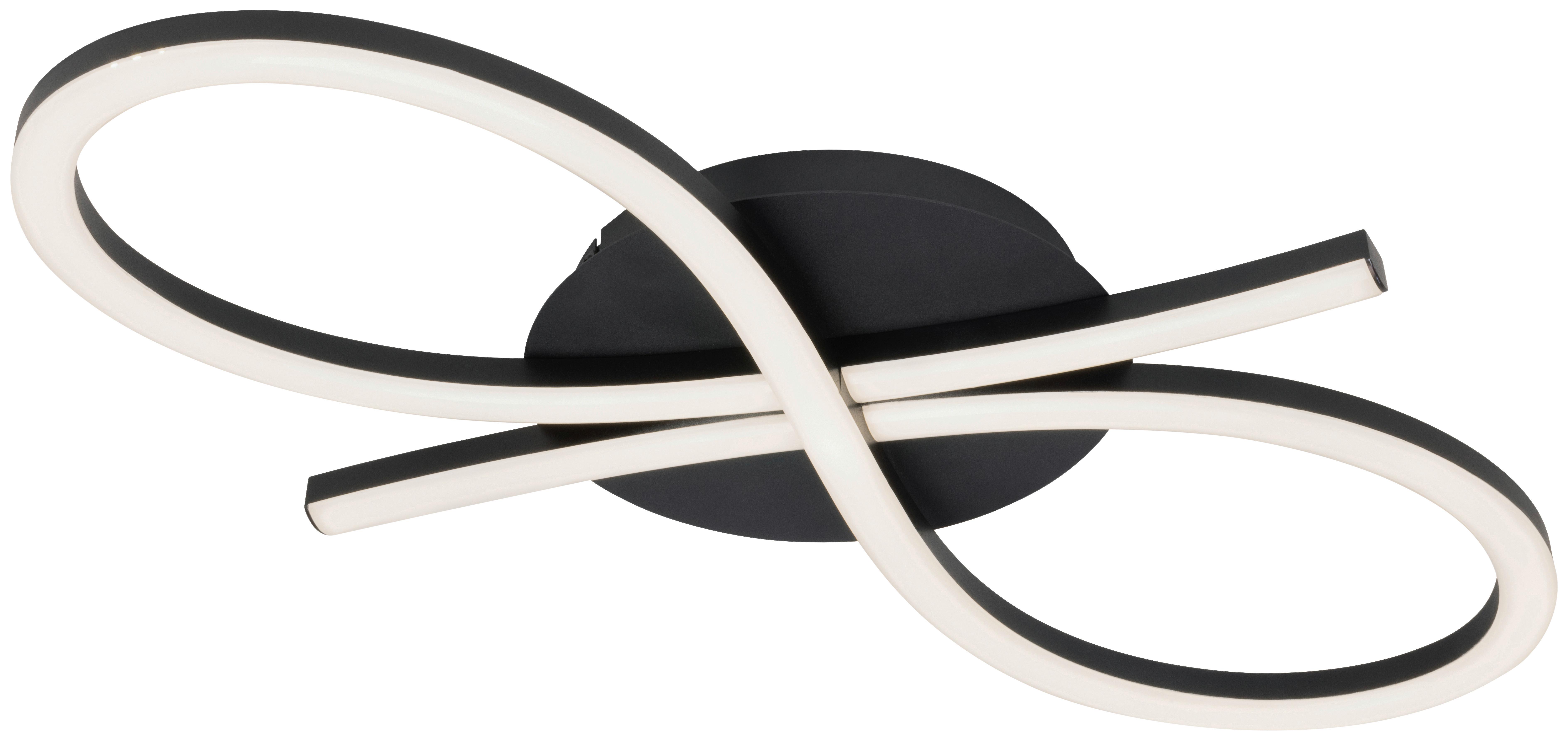 Led-deckenleuchte Schwarz Max. 24 Watt - Schwarz, Modern, Kunststoff/Metall (58/34/5,5cm) - Mömax