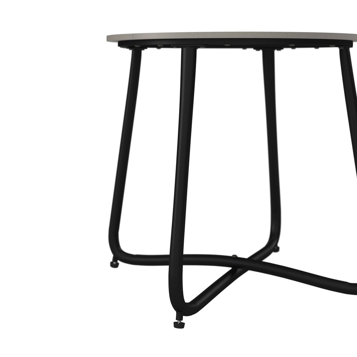 Gartenbeistelltisch Pine Grau/Schwarz - Schwarz/Grau, MODERN, Kunststoff/Metall (50/49,5/50cm) - Bessagi Garden