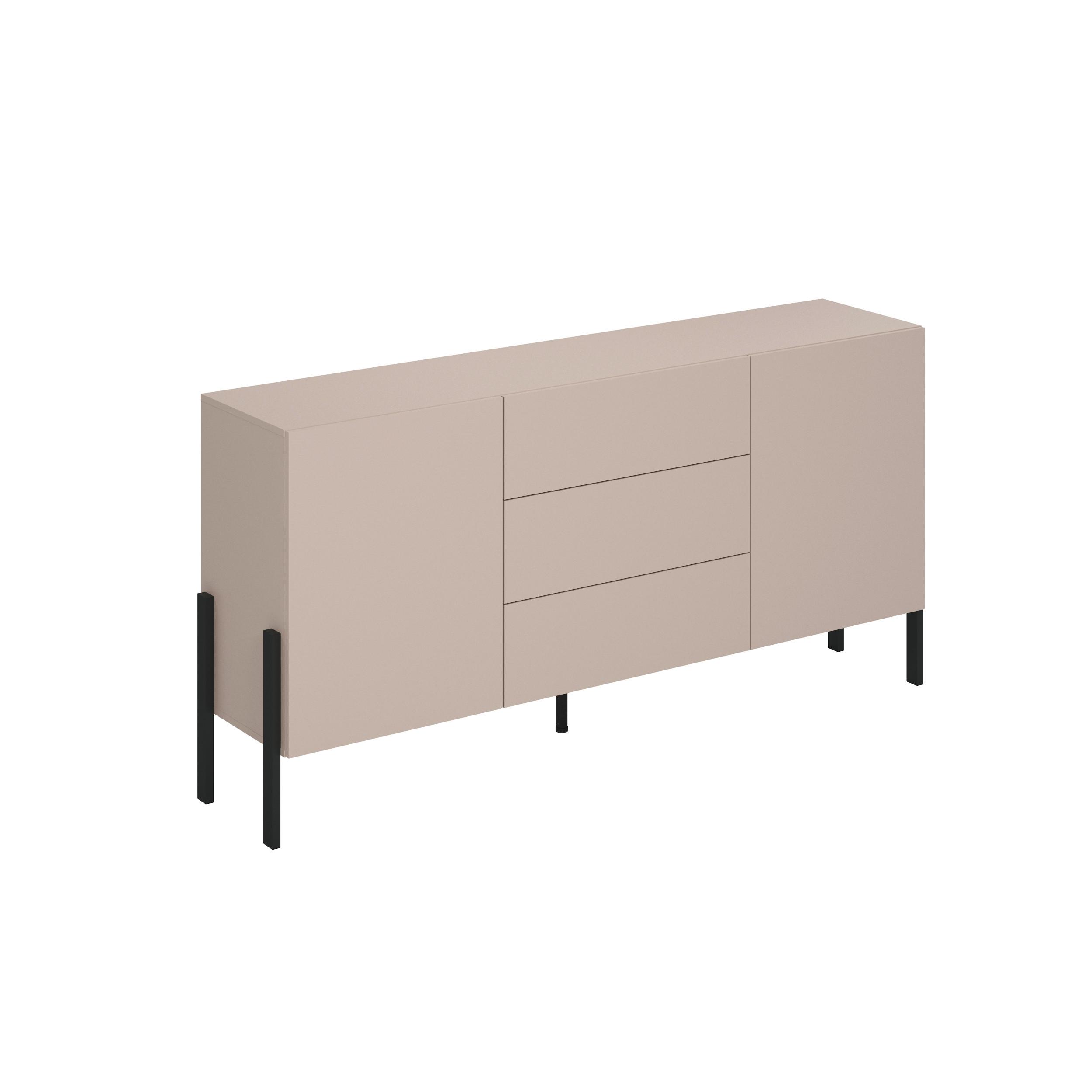 Komód Jukon - kasmír, Modern, faalapú anyag (184/90/40cm)