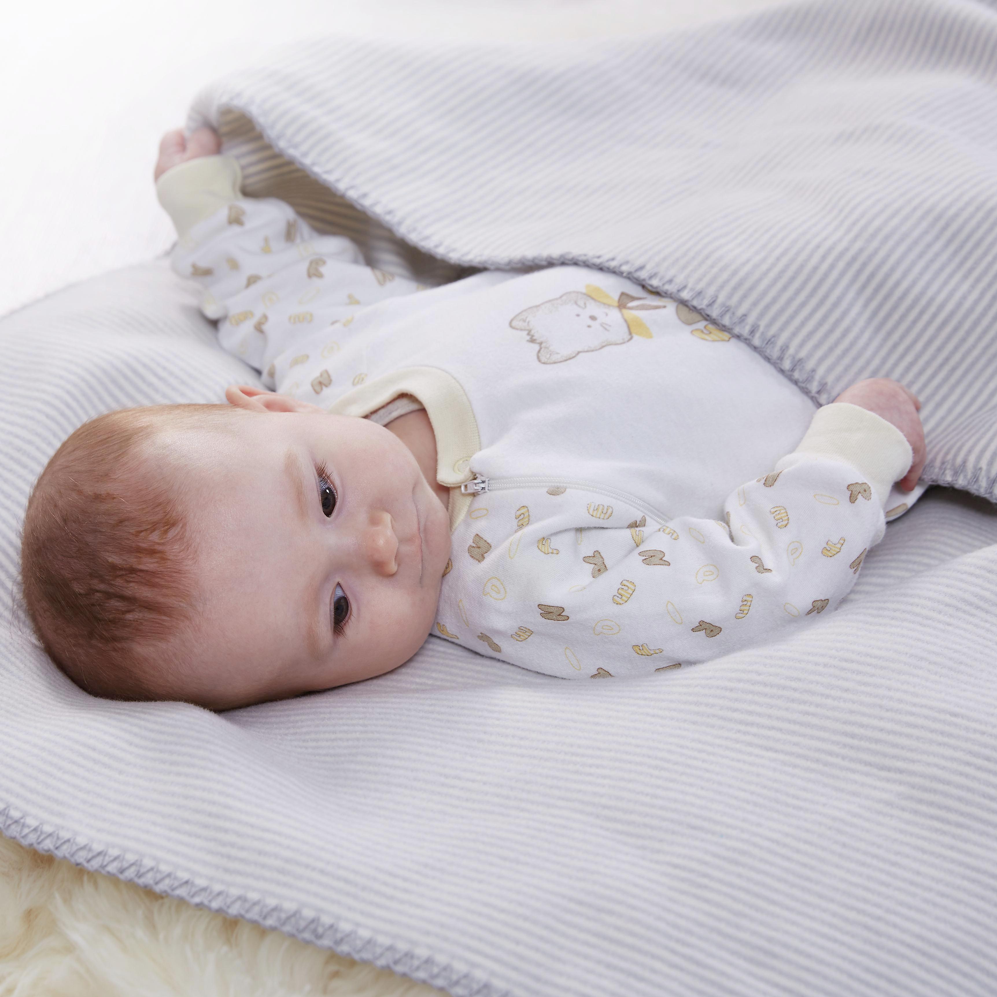 Babydecke Ibena in Natur - Hellgrau, MODERN, Textil (70x100cm) - Ibena-LÖSCHEN