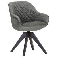 KRZESŁO Z PODŁOKIETNIKAMI COOL - zielony/czarny, Lifestyle, tkanina/drewno (60/83/65cm) - Landscape