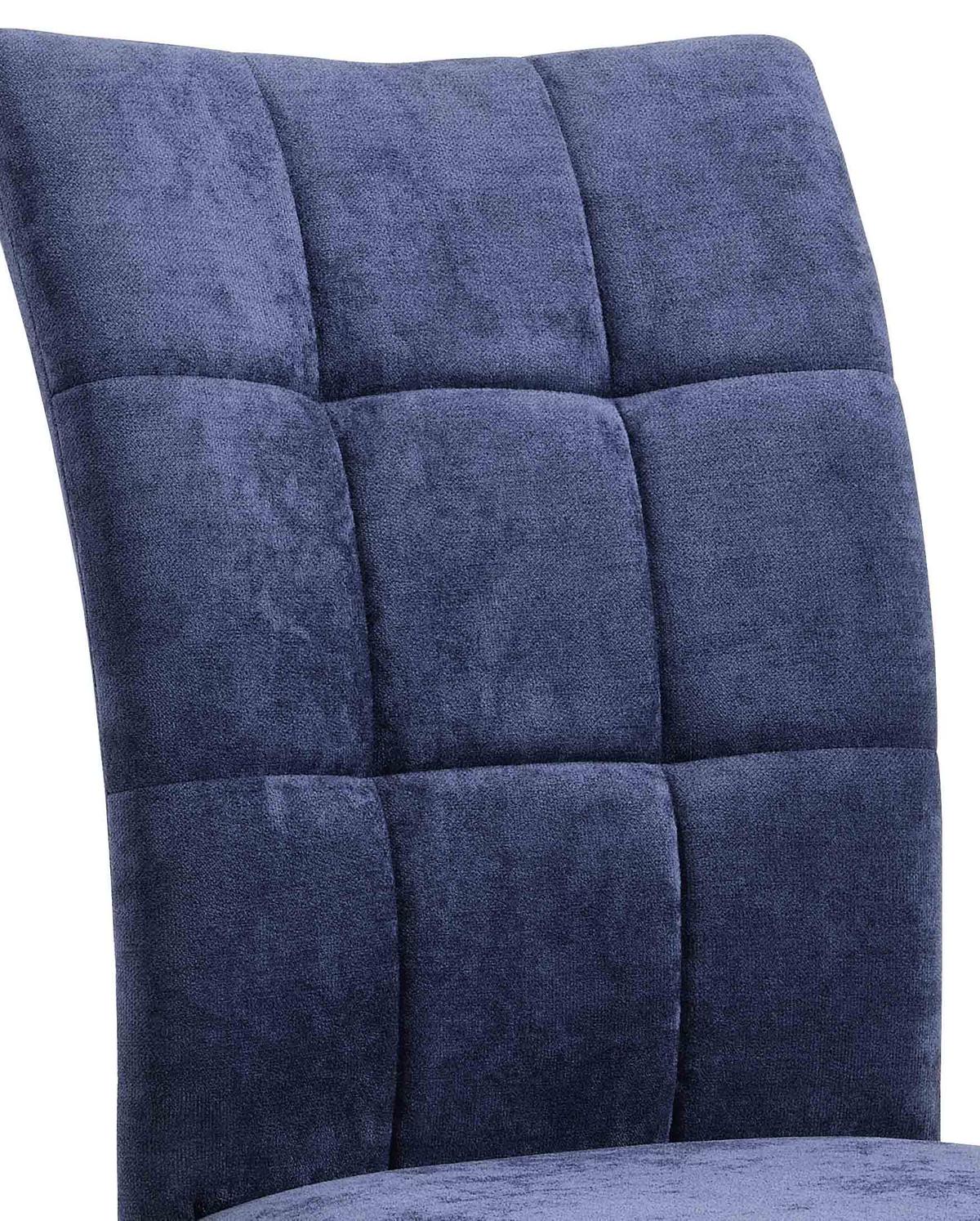Scaun OSTIA - albastru închis/negru, Konventionell, metal/textil (46/94/63cm)