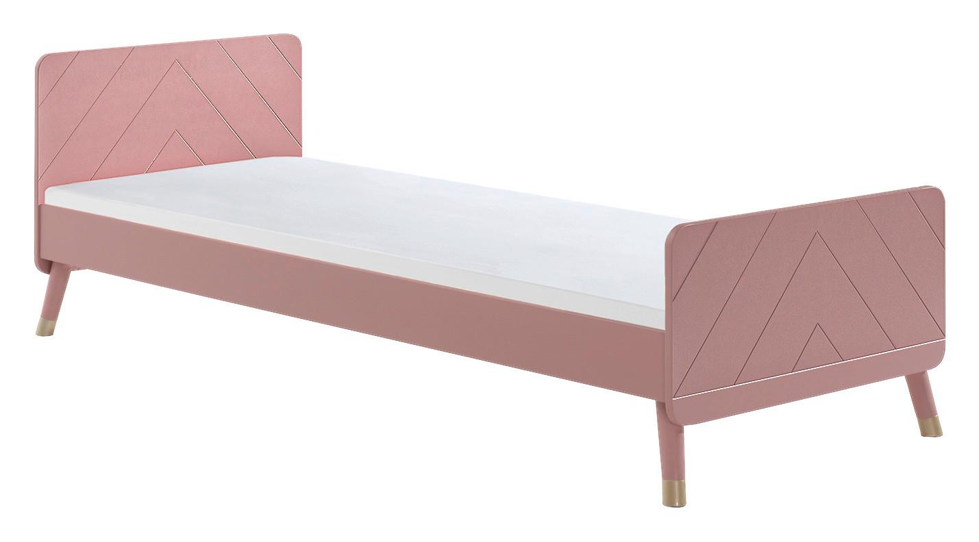 Kinderbett Billy 90x200 cm Rosa mit Lattenrost - Rosa, KONVENTIONELL, Holzwerkstoff (90/200cm) - MID.YOU