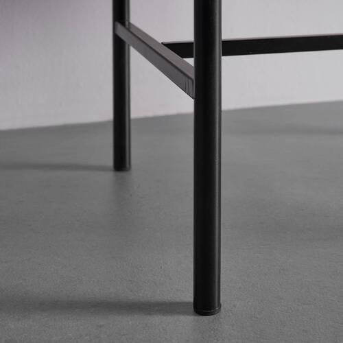 SÄNGBORD MILANO - svart/askfärgad, Modern, metall/trä (47,5/51/36cm) - Bessagi Home
