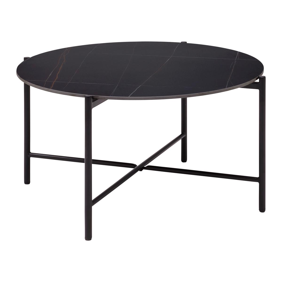 Couchtisch Monza Schwarz - Schwarz, MODERN, Keramik/Metall (80/80/43cm) - Mömax