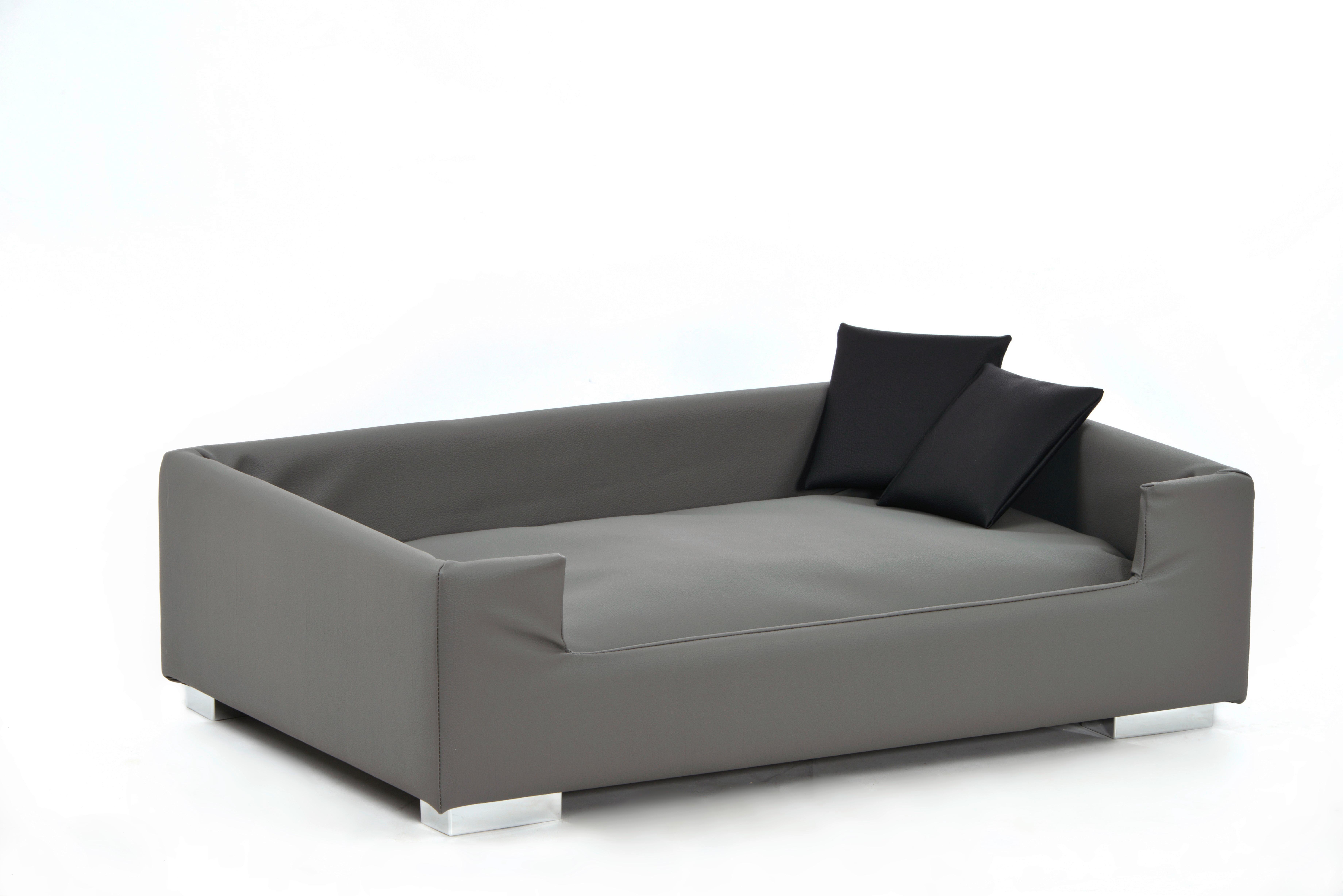 Hundesofa Candy ca. 91/57/25cm - Schwarz/Grau, KONVENTIONELL, Kunststoff (91/57/25cm)
