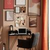 BUREAU PERCY -BASED- - noir, MODERN, matériau en bois/métal (91/87/50cm) - Based