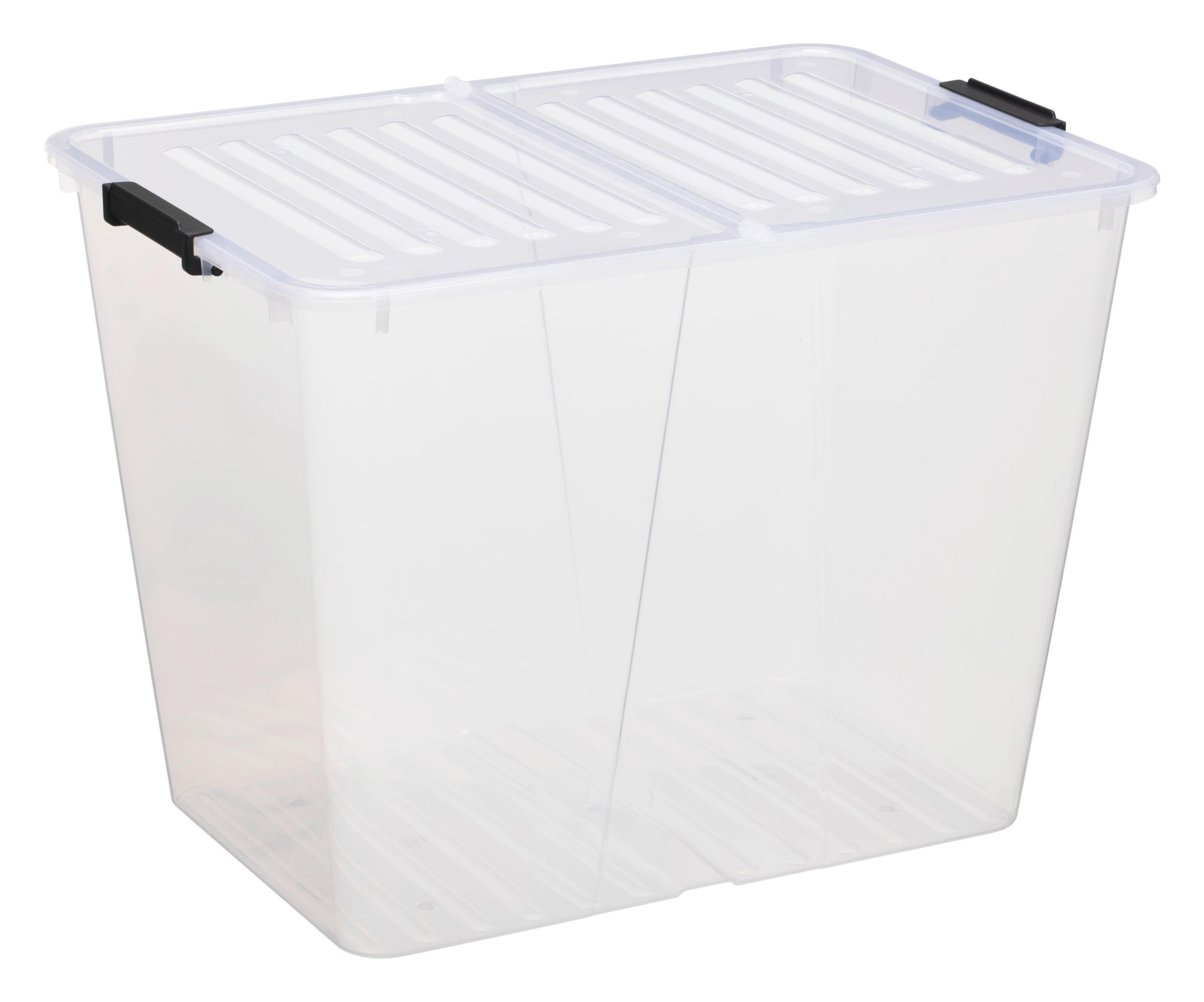 Škatla S Pokrovom Home Box Flex - Ca. 65l - prozorno, Konvencionalno, umetna masa (39,6/41,7/56,7cm)