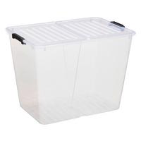 Škatla S Pokrovom Home Box Flex - Ca. 65l - prozorno, Konvencionalno, umetna masa (39,6/41,7/56,7cm)