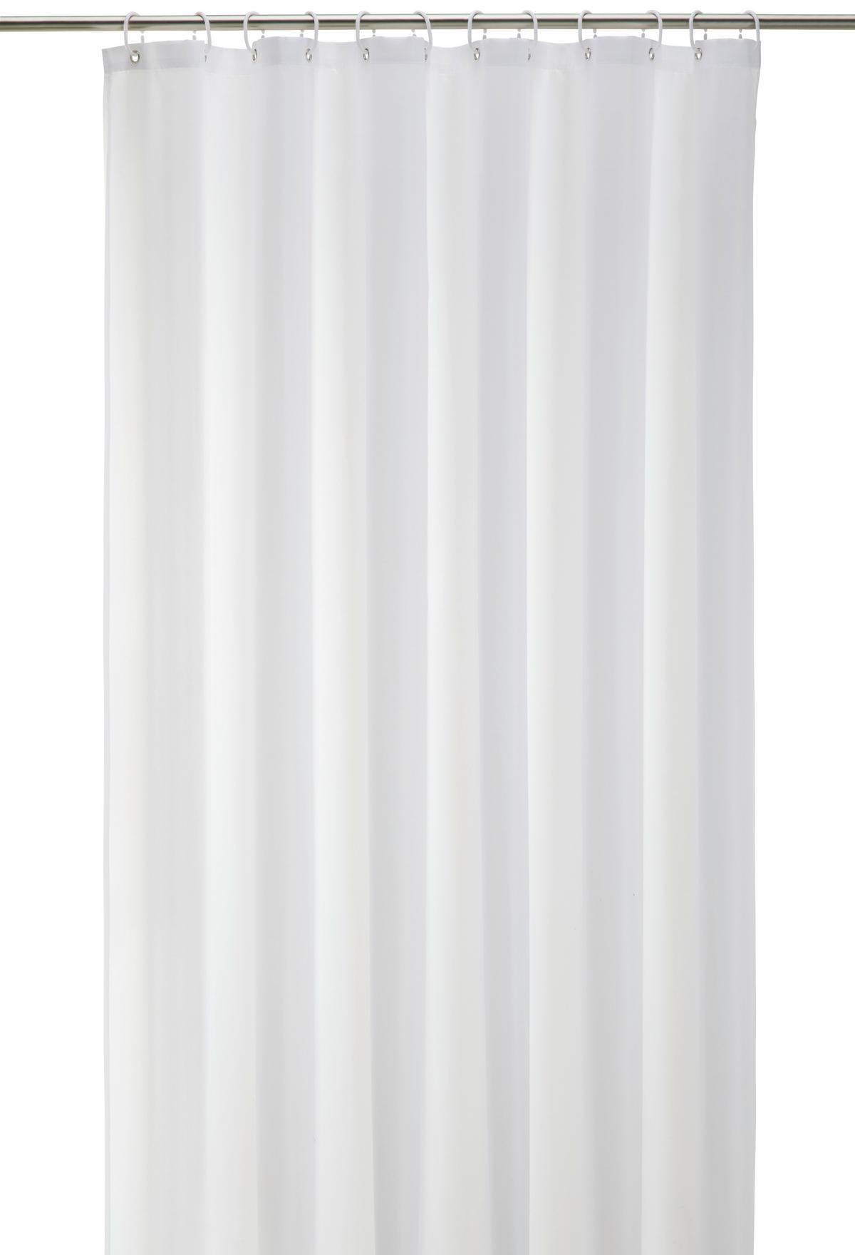 Duschvorhang Uni in Weiss ca. 180x200cm - Konventionell (180/200cm) - Modern Living
