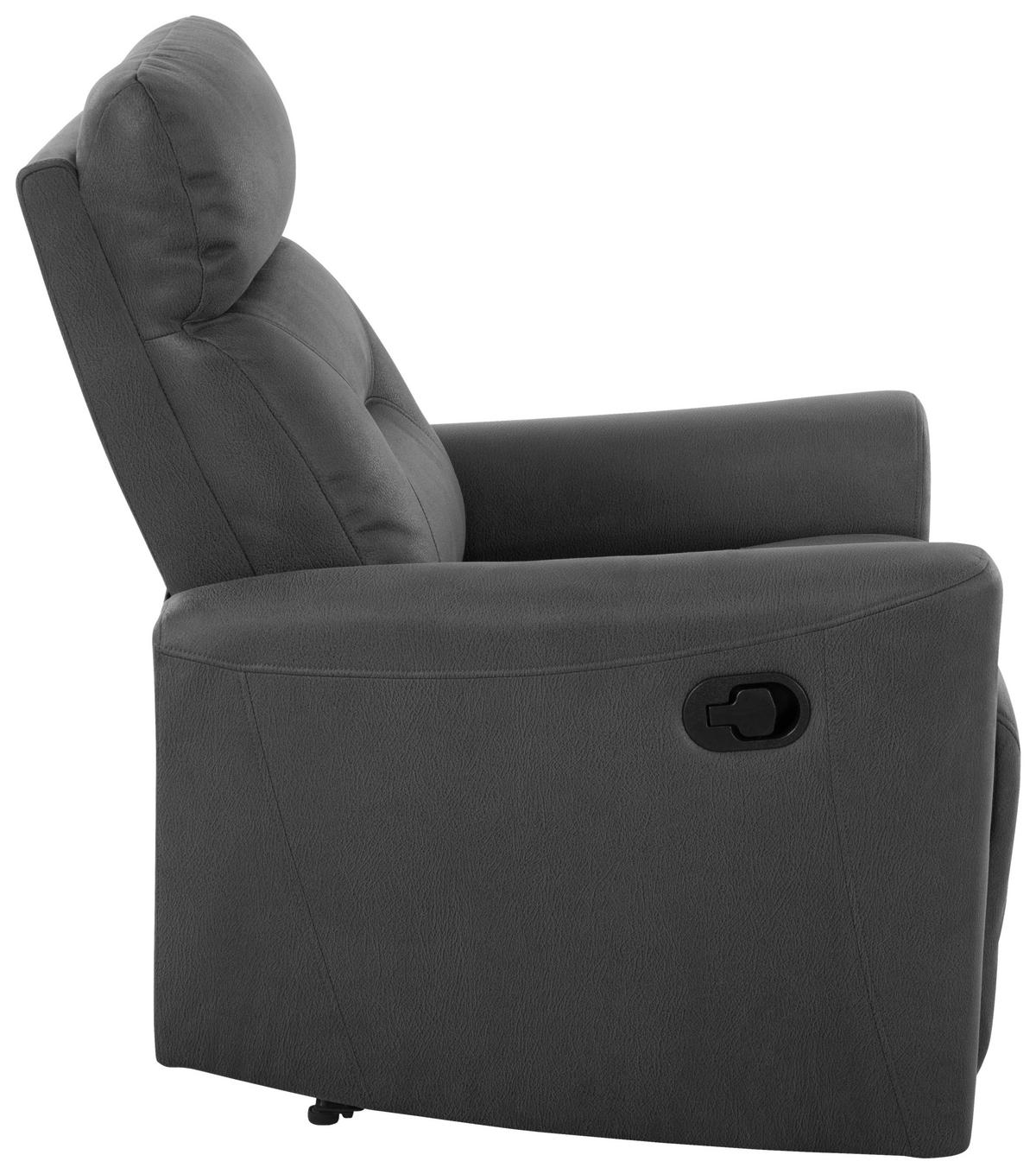 Počivalnik Aureli, Črna - siva/črna, Basics, kovina/tekstil (82/102,5/92,5cm) - Livetastic