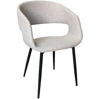 KRZESŁO Z PODŁOKIETNIKAMI RICKO - jasnoszary/czarny, Design, metal/tkanina (52/77/50,5cm) - Boxxx