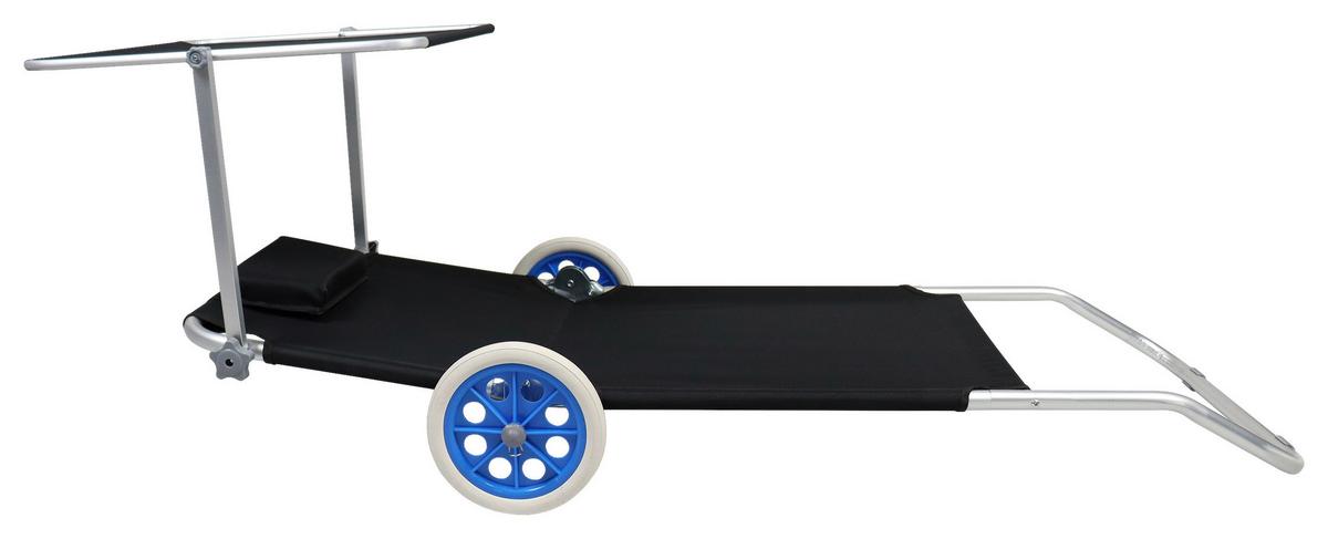 Vrtni Ležalnik Bindox, Črna - črna, Basics, kovina/tekstil (165/16/65cm) - Gardenson