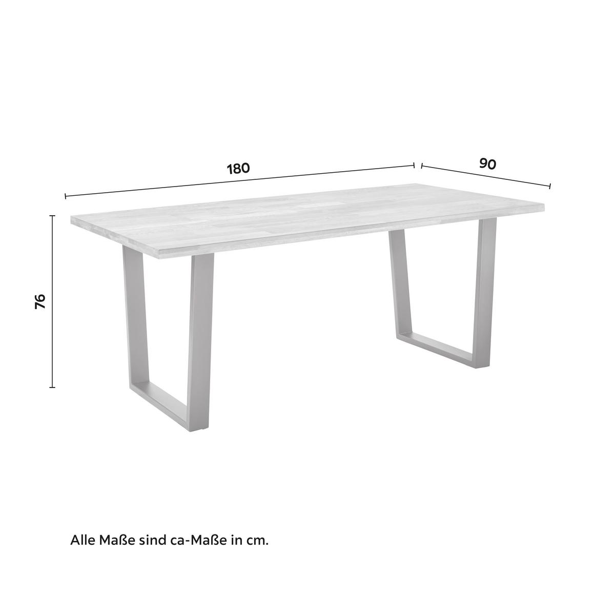 Jedilna Miza Vanina, Barva Hrasta - črna/barve hrasta, Moderno, kovina/les (180/90/76cm) - Bessagi Home