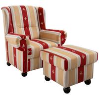 Sesselset Torello Rot Mikrofaser - Rot, KONVENTIONELL, Holz/Textil (92/102/145cm) - Livetastic