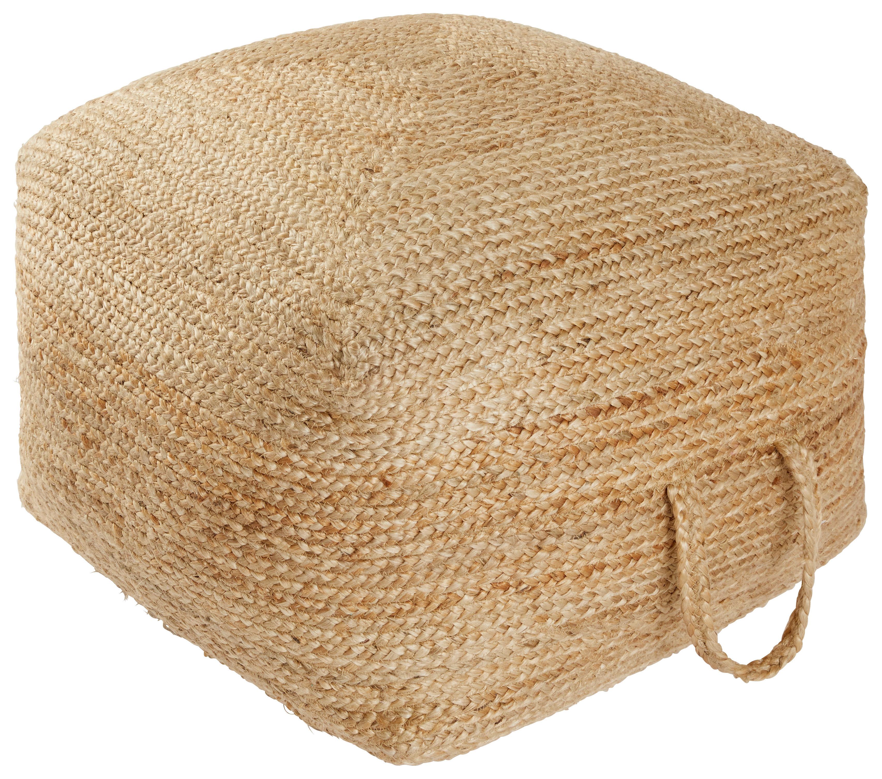 Pouf Bae in Beige - Beige, MODERN, Textil (60/60/35cm) - Bessagi Home
