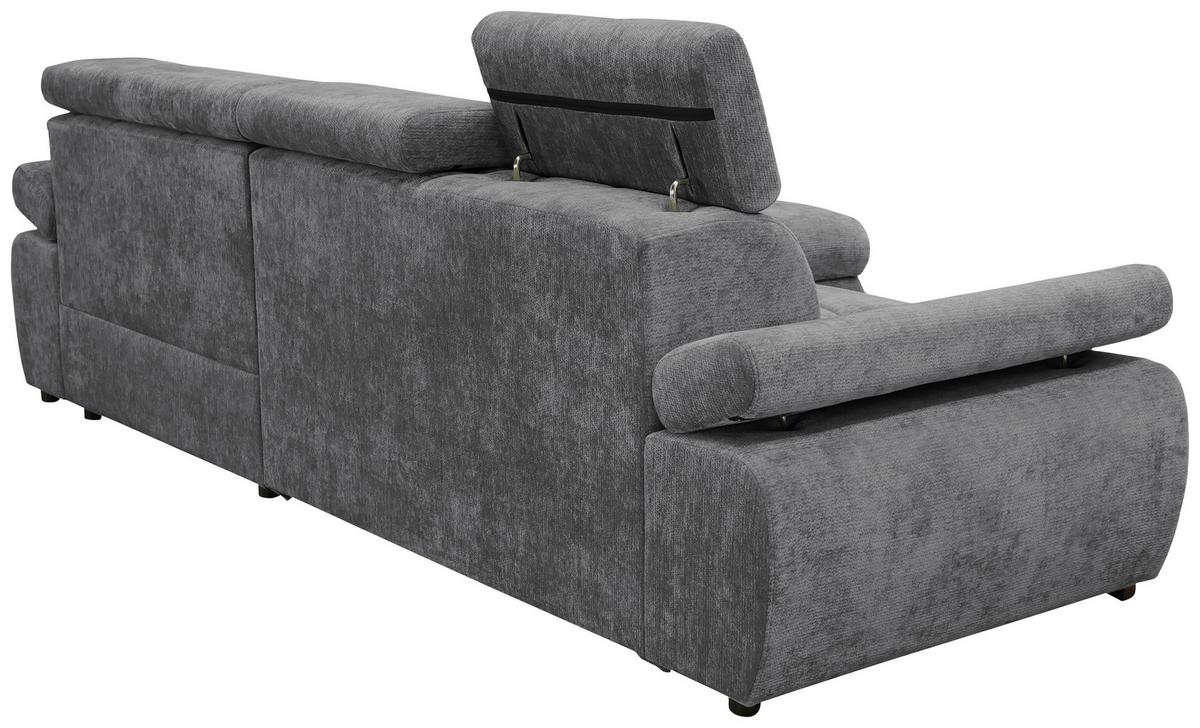 Coltar VEGAS - gri închis, Design, lemn/textil (294/173cm) - Modern Living