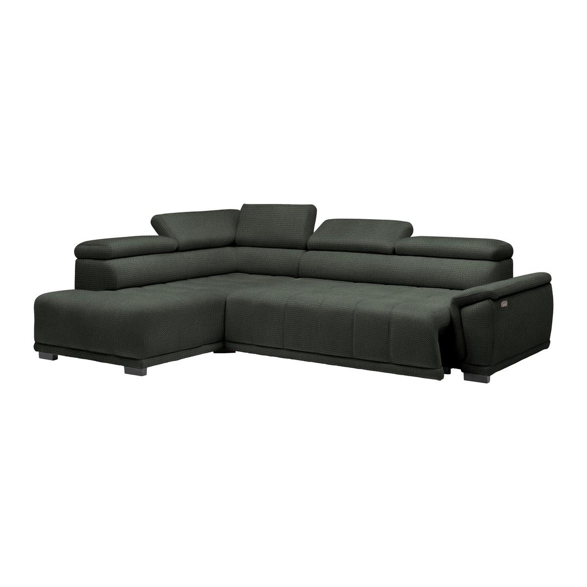 Kutna Garnitura Gremio - tamno zelena/crna, Moderno, tekstil/plastika (206/283cm) - Modern Living