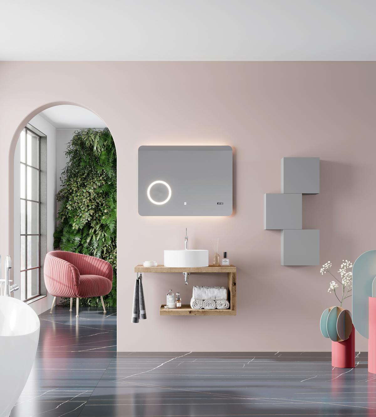 Lavoar Michelangelo - alb, Modern, ceramică (36cm)