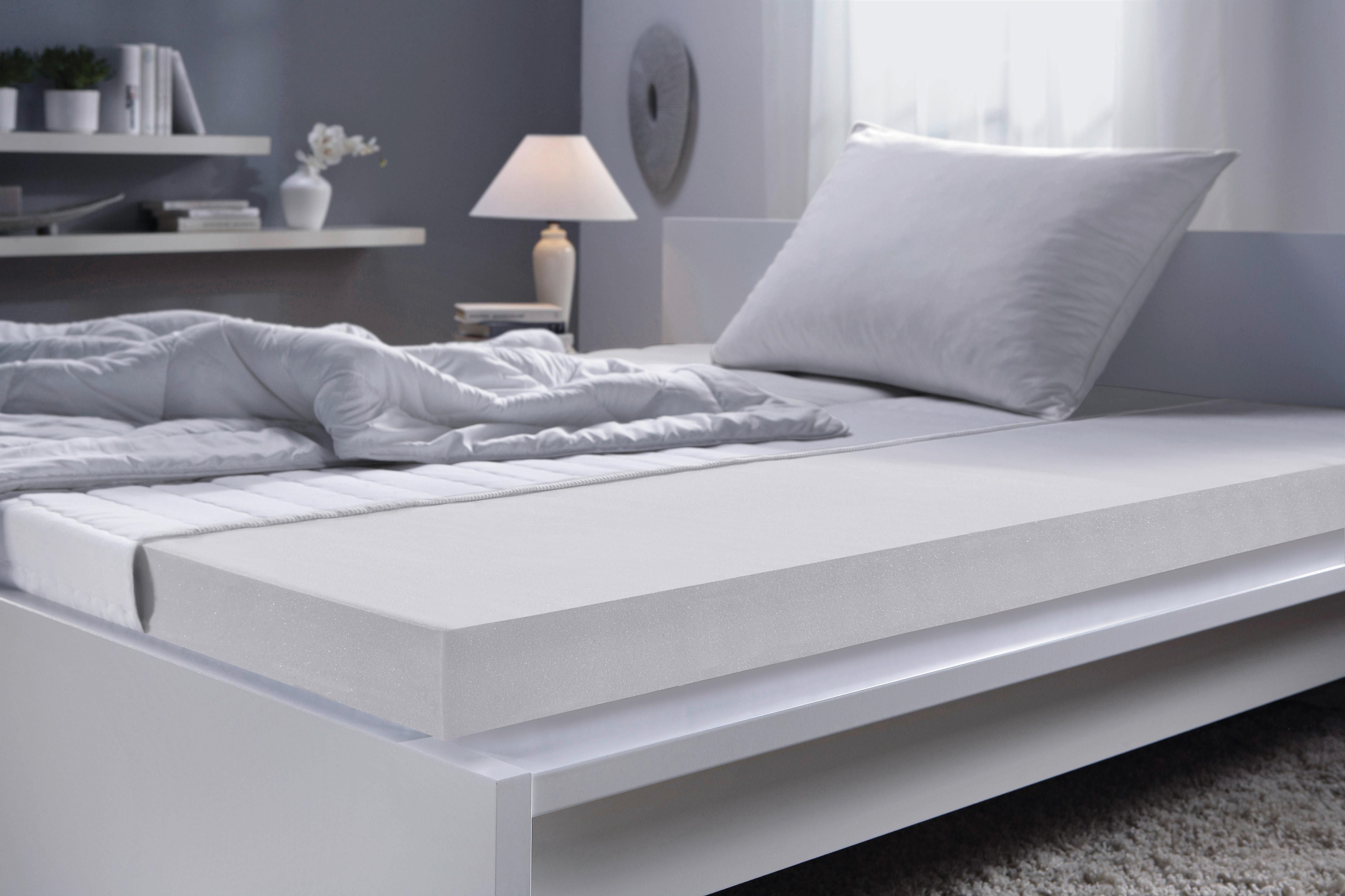 Ležišče Living Soft,  90x200 Cm - bela, tekstil (90/200cm) - Based