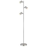Stehleuchte Robby max. 5 Watt - Nickelfarben, Design, Metall (25/23/154cm) - Globo