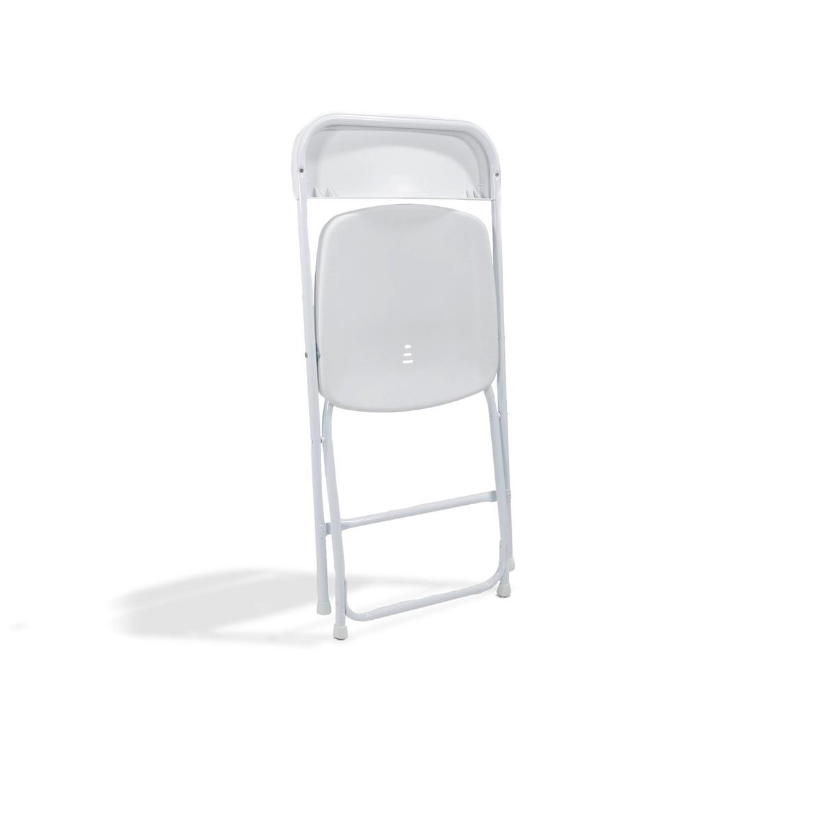 Gartenklappsessel 7er-Set in Weiß, Stahl, faltbar - Weiß, LIFESTYLE, Kunststoff/Metall (43/80/49cm) - Gardenson