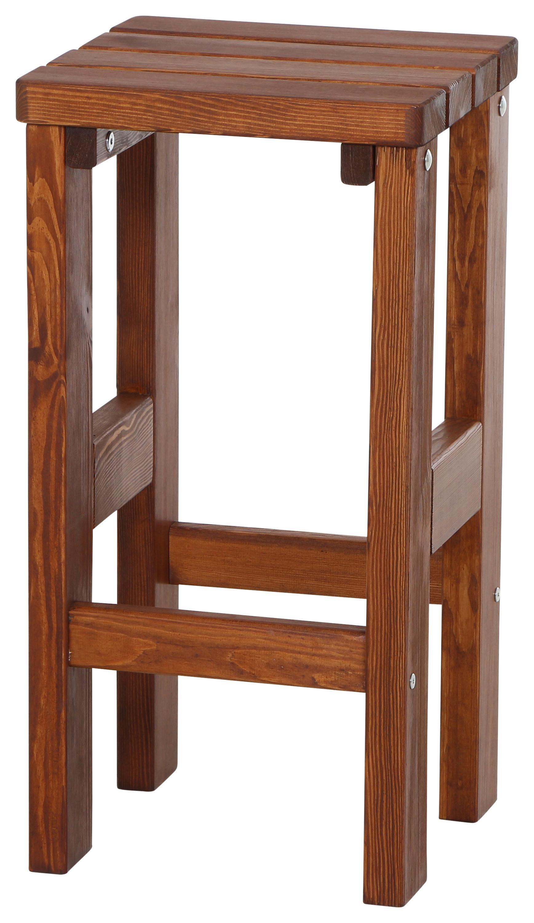 Barhocker Tessin Holz - Braun, Basics, Holz (39/76/39cm) - Gardenson