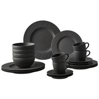 SERWIS OBIADOWO-ŚNIADANIOWY MANUFACTURE ROCK VILLEROY&BOCH - czarny, Lifestyle, ceramika (38,5/25,5/35,8cm) - Villeroy & Boch