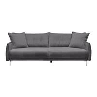 Bigsofa Kiss Dunkelgrau - Chromfarben/Dunkelgrau, MODERN, Holz/Metall (241/90/117cm) - Mömax
