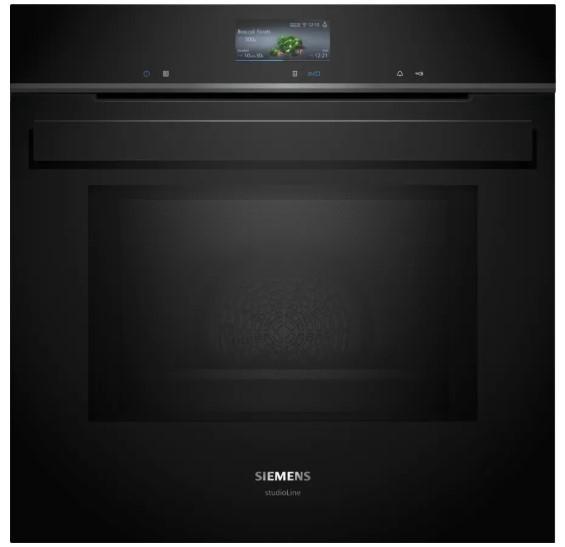 Backofen HM976GMB1 mit Mikrowellenfunktion - Schwarz, Metall (59,4/59,5/54,8cm) - Siemens