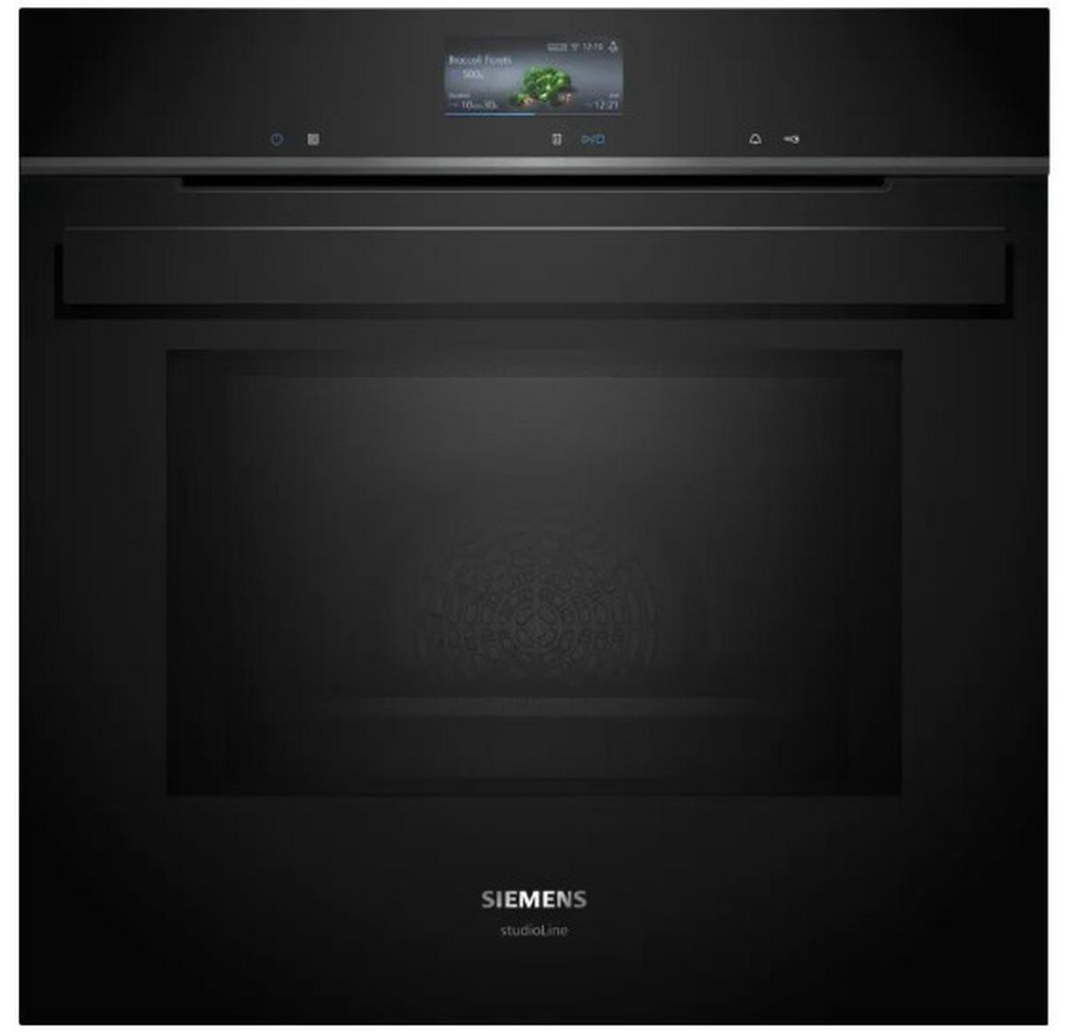Backofen HM976GMB1 mit Mikrowellenfunktion - Schwarz, Metall (59,4/59,5/54,8cm) - Siemens