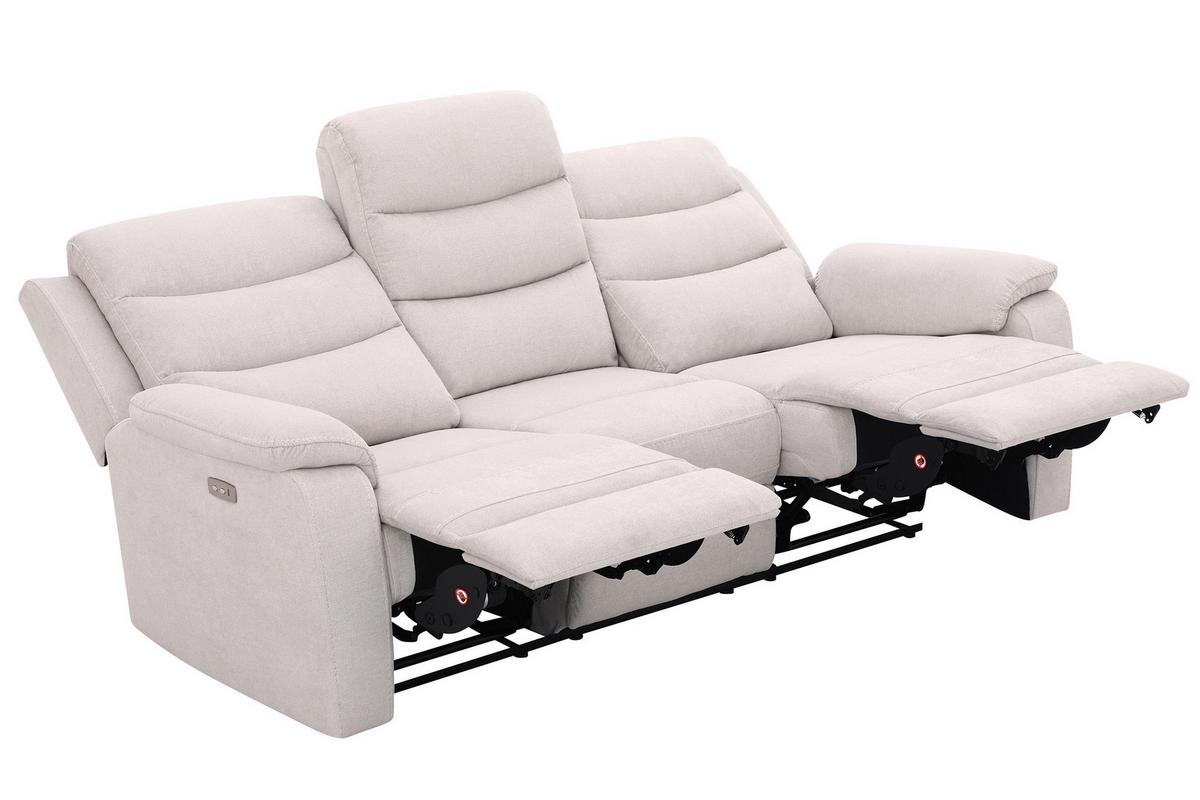 Trosed Sa Relaks Funkcijama Manchester - bež/crna, Konvencionalno, tekstil/plastika (208/102/93cm) - Ondega