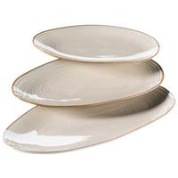 Platte Nottingham in Beige, 3-teilig - Beige, Basics, Keramik (21,5/35/8cm) - Mäser