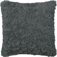 Zierkissen Fluffy Anthrazit ca. 25x25cm - Anthrazit, ROMANTIK / LANDHAUS, Textil (25/25cm)