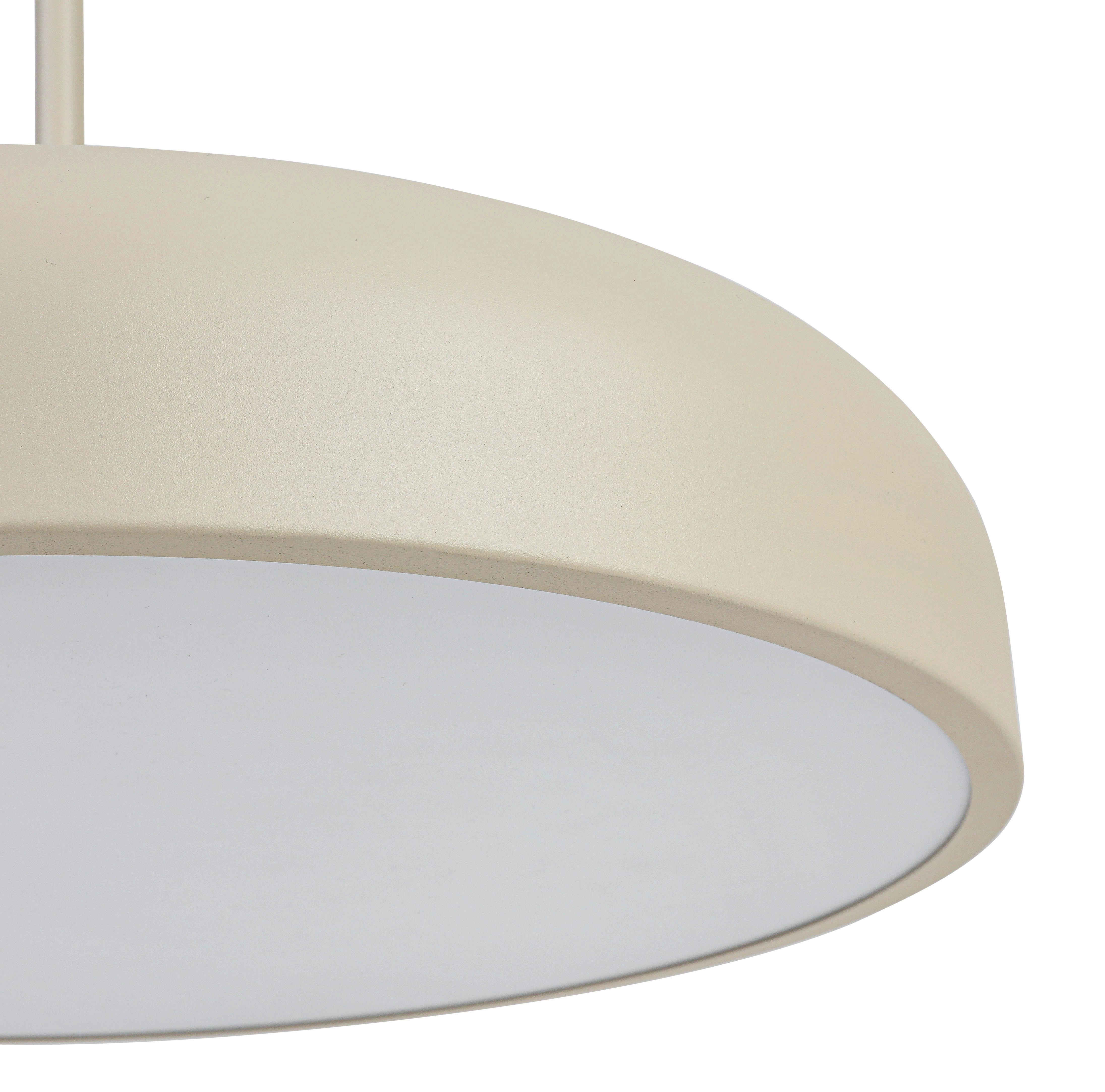 LED-HÄNGLAMPA MIKE - vit/sandfärgad, Modern, metall/plast (40/40/130cm) - Mömax