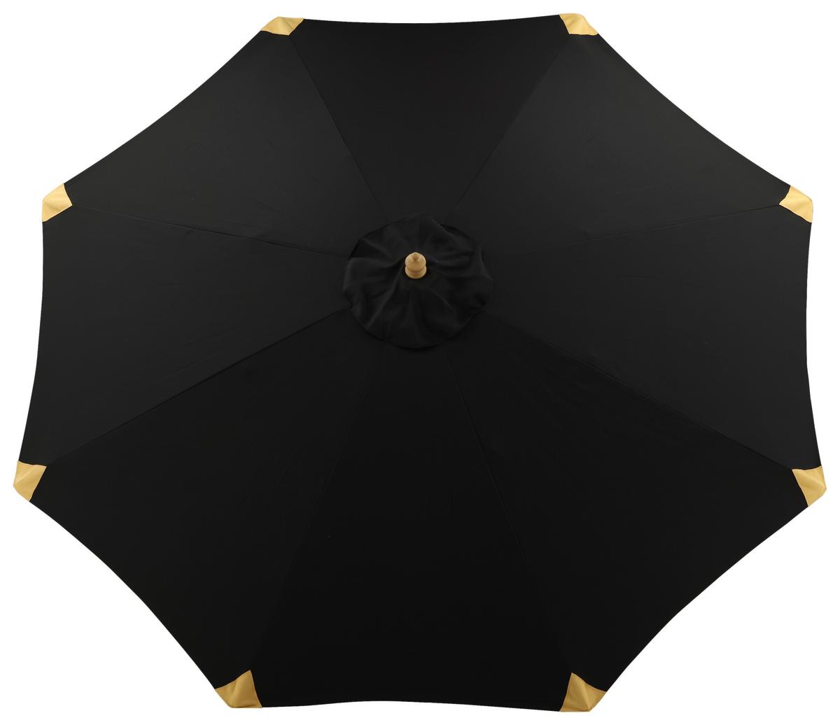 Sonnenschirm Cerox ca. 270x250 cm Schwraz - Schwarz, KONVENTIONELL (270/250cm) - Gardenson