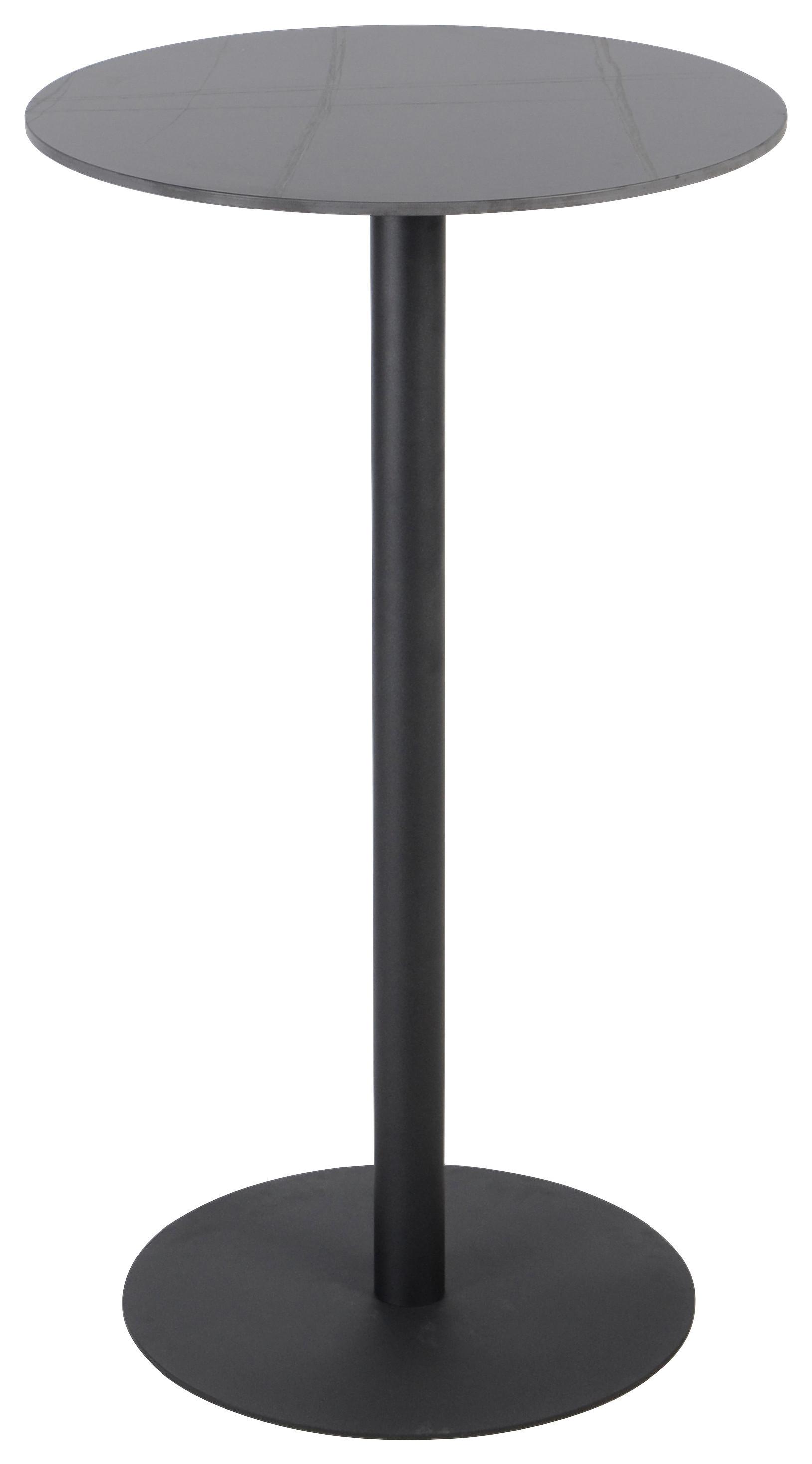 Bartisch Tobias Schwarz - Schwarz, MODERN, Keramik/Metall (60/105cm) - Mömax