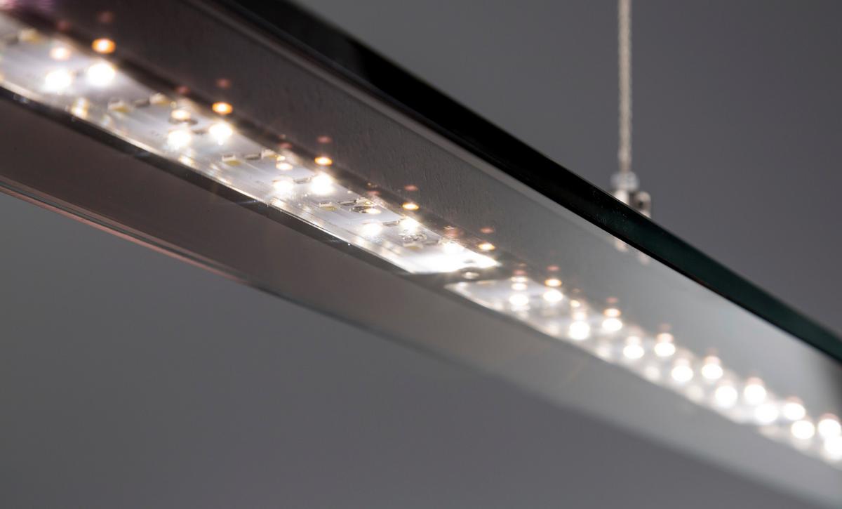 LAMPA WISZĄCA LED 60442 - czarny/kolor chromowy, Trend, metal/szkło (88/9/80-150cm) - Fischer & Honsel