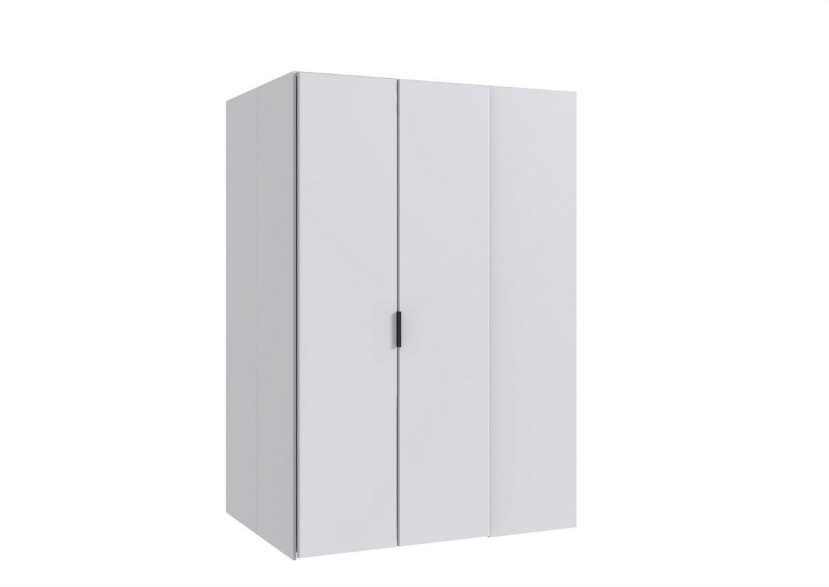 Beléphető Sarokszekrény Norderney - fekete/fehér, Basics, faalapú anyag/fém (135,2/197/97cm) - Boxxx