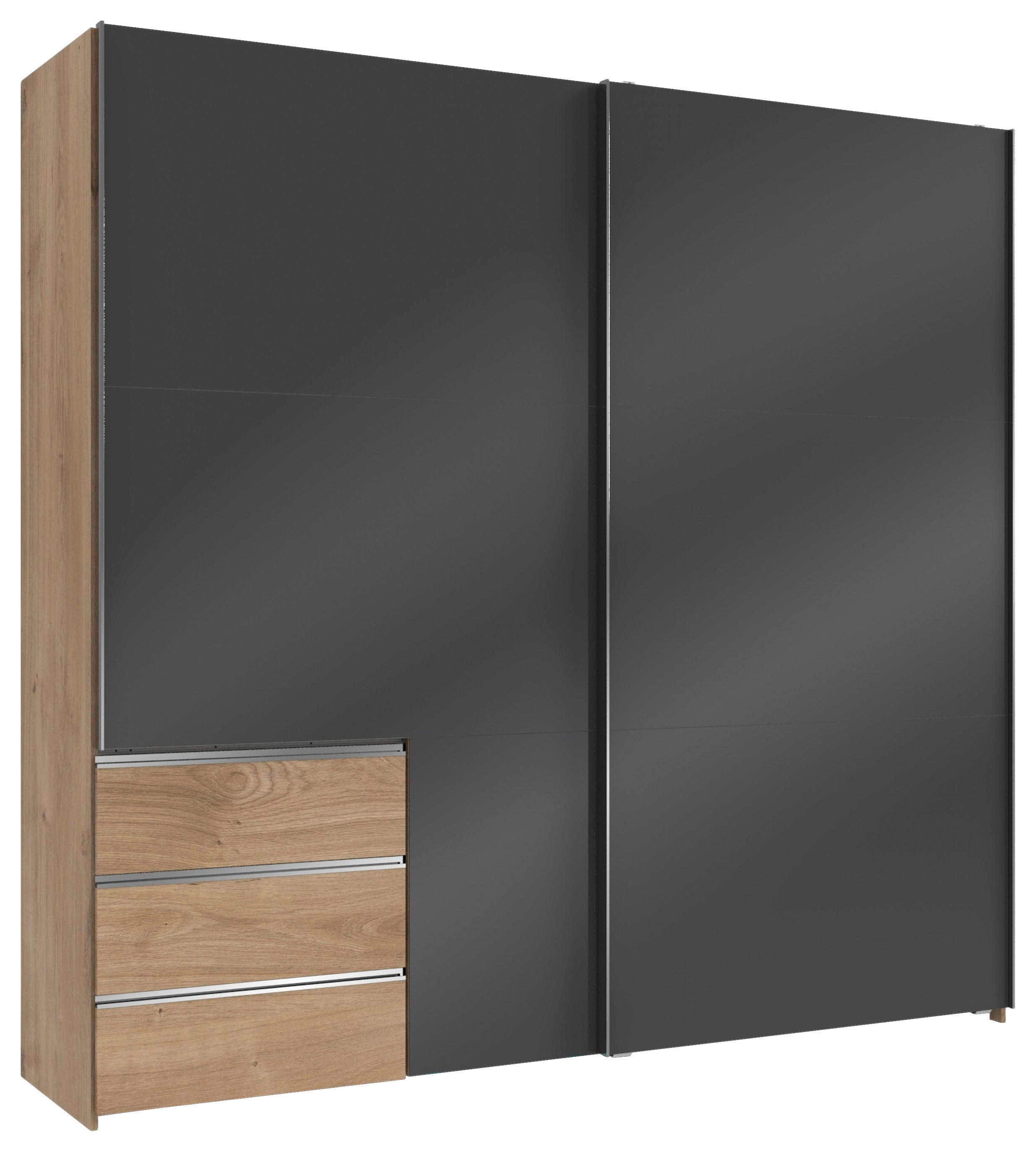 Ormar S Kliznim Vratima Level 36c - siva/boje hrasta, Moderno, drvni materijal (250/236/65cm) - Modern Living