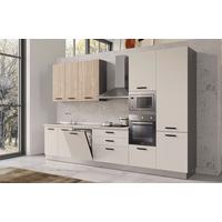 Blok Kuhinja S Aparatima Vania 360cashemir/noce Tort. - kašmir/siva, Moderno, drvni materijal/metal (360/240/60cm) - Mömax