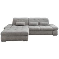 Wohnlandschaft Dalida Silberfarben Chenille - Chromfarben/Silberfarben, Design, Textil/Metall (196/300cm) - Livetastic