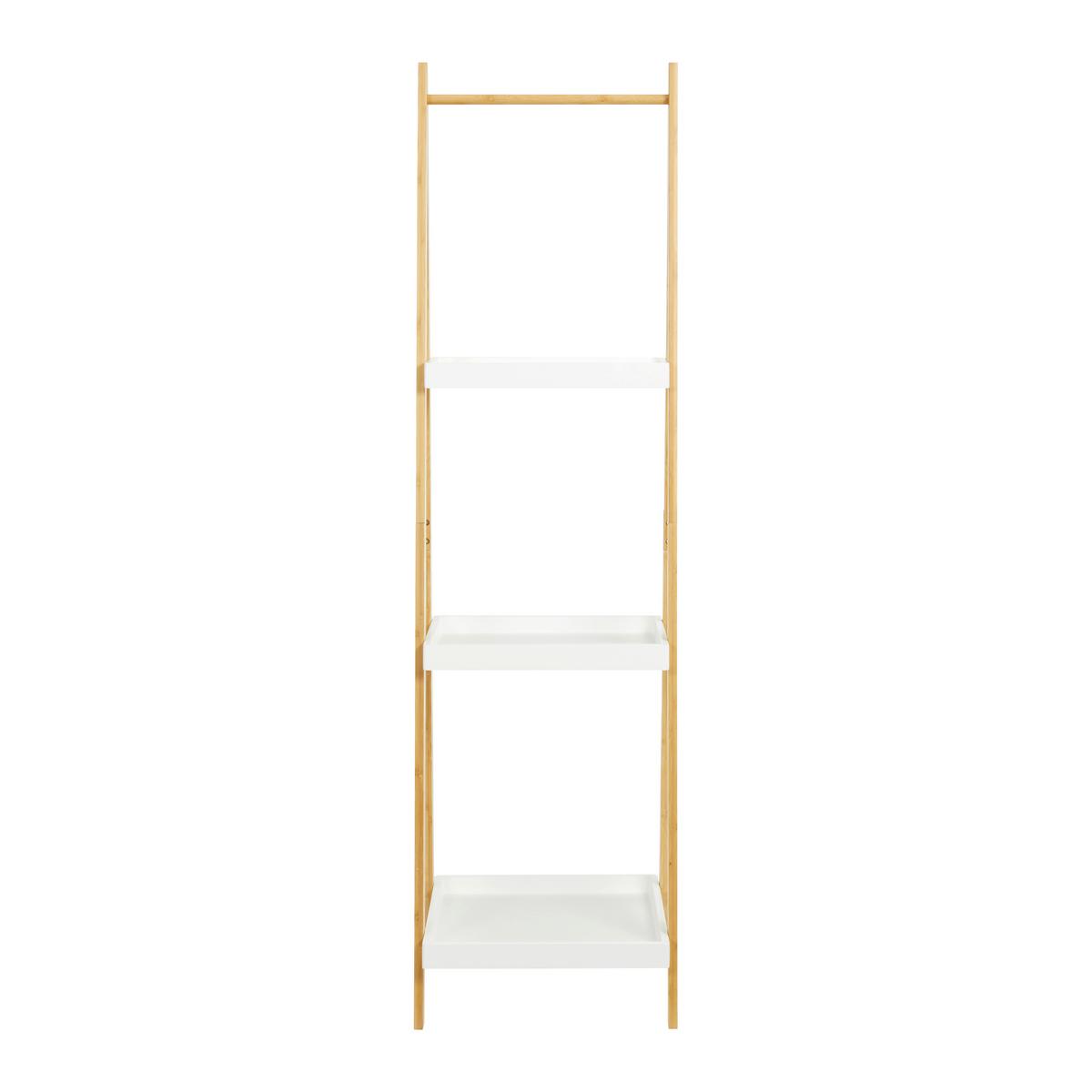 Regal Mirella Weiß/Naturfarben MDF - Naturfarben/Weiß, MODERN, Naturmaterialien/Holzwerkstoff (43/160/40cm) - Bessagi Home