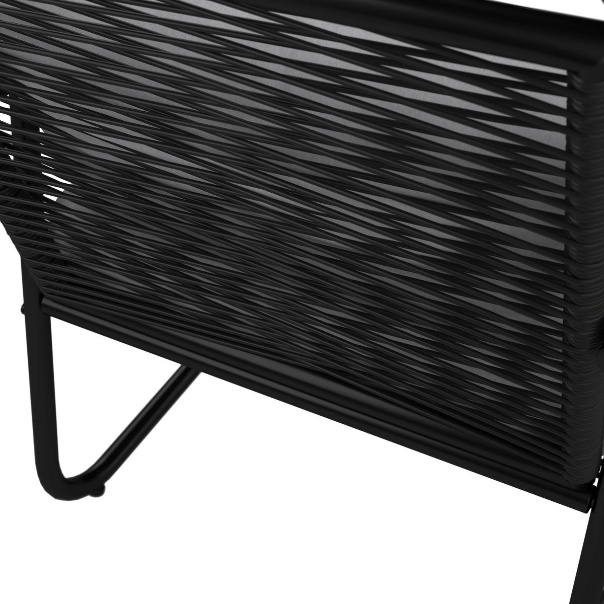 Kerti Garnitúra Elly - natúr színű/fekete, Modern, műanyag/Üveg (116/77/71cm) - Bessagi Garden