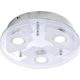 Deckenleuchte Stefan, max. 3x3 Watt - Chromfarben/Weiß, KONVENTIONELL, Glas/Metall (27/7cm) - MÖMAX modern living