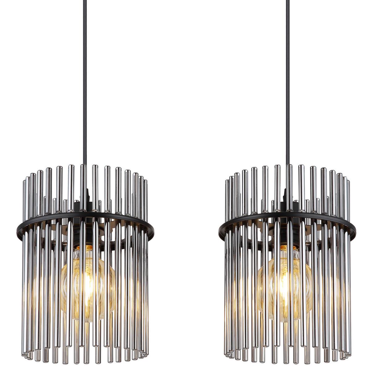 LAMPA WISZĄCA 15698-4H - czarny/szary, Trend, tworzywo sztuczne/metal (110/20/140cm)