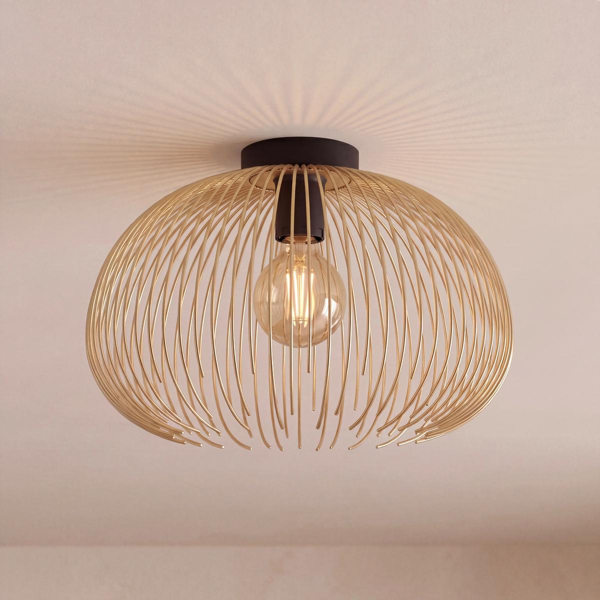 LAMPA SUFITOWA 900165* VENEZUELA - czarny/kolor złoty, Design, metal (38,5/25cm) - Eglo