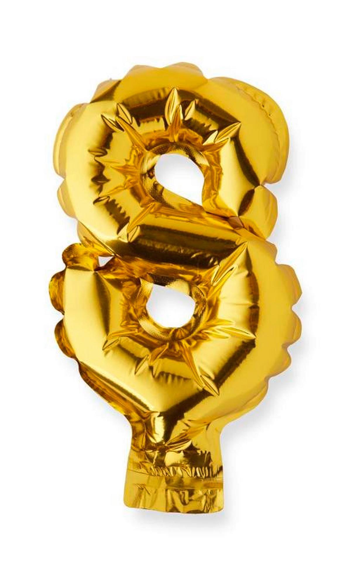 BALON NUMBERS - kolor srebrny/kolor złoty, tworzywo sztuczne (9/15cm) - Modern Living